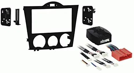 Carxtc Double Din Install Car Stereo Dash Kit for a Aftermarket Radio Fits 2004-2008 Mazda RX-8 Trim Bezel is Painted Black