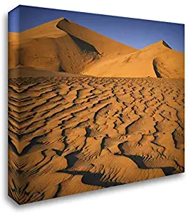 Sand Dune at Eureka Dunes in Death Valley, CA 35x28 Gallery Wrapped Stretched Canvas Art by Flaherty, Dennis