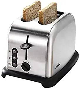 CattleBie Breadmakers, 2 Slice Slot Toaster, 6 Levels Compact Stainless Steel Automatic Baking Bread Maker Machine Toaster with Wide Slots & Toast Boost