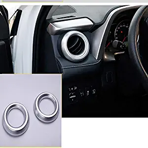 For Toyota Rav4 2013 2014 2015 2016 2017 2018 Chrome Dashboard Front Side Air Condition Vent Outlet Cover Trim Garnish Molding