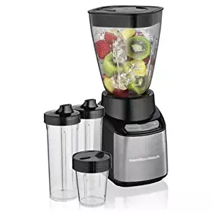 Hamilton Beach Stay or Go Blender with 32-Oz Jar, 2 Potable 16-Oz Jars & 8-Oz Chopper (52400)