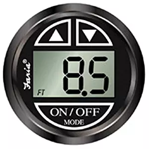 Faria 13751 Chesapeake Black Depth Sounder with In-Hull Transducer