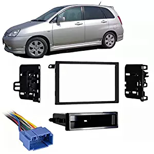 Fits Suzuki Aerio 5-Door 2002 Double DIN Harness Radio Install Dash Kit