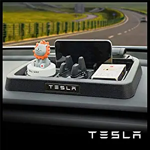 Tesla non-skid car dashboard, mobile phone handle, key chain, sunglasses, navigation phone holder, portable mobile phone