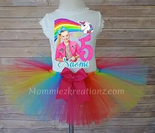 Jojo Siwa Tutu Set, Jojo Siwa Birthday Outfit, Jojo Siwa