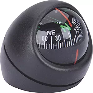 HR 10310601 Self-adhesive Automobile Dashboard Compass - 2.1 x 2.2 x 2.3 Inches Always Drive, Bike or Walk in the Right Direction Thanks to This Small and Compact Compass