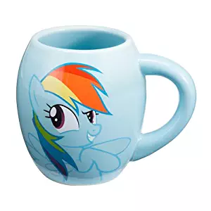 Vandor 42261 My Little Pony Rainbow Dash 18 oz Oval Ceramic Mug, Multicolor