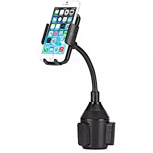 Premium Car Cup Holder Phone Mount Rotating Dock Gooseneck for Motorola Droid Turbo 2, Moto Z Droid, Force - Samsung Galaxy J3, J5, J7, Note 3 4 5, Edge, S5, S6, Edge, Edge+, S7, Edge