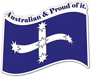 Australian And Proud Eureka Sticker Aussie Car Flag 4x4 Funny Ute