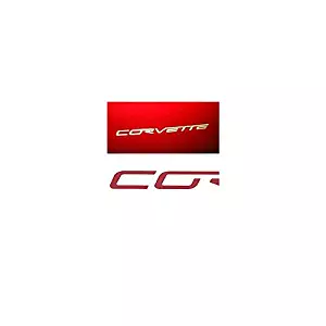 Eckler's Premier Quality Products 25163091 Corvette Rear Bumper Lettering Kit Red