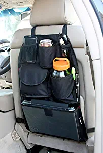 YupBizauto Brand TB168 Car Auto Front or Back Seat Organizer Holder Multi-Pocket Travel Storage Bag Black Color
