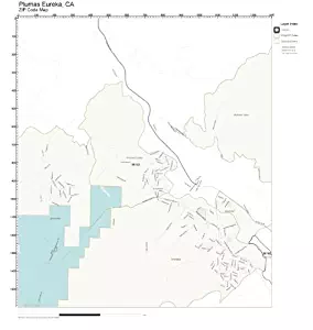 ZIP Code Wall Map of Plumas Eureka, CA ZIP Code Map Not Laminated