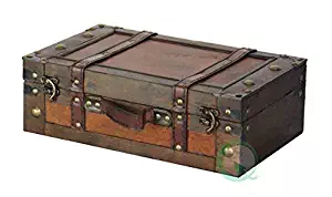 Old Style Suitcase With Straps, Small