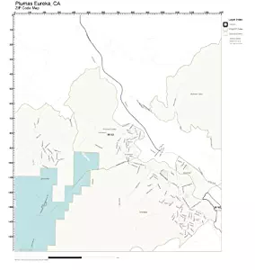 ZIP Code Wall Map of Plumas Eureka, CA ZIP Code Map Laminated