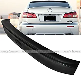 Remix Custom Walds Style PU Rear Trunk Spoiler Lip Compatible with 2006-2012 Lexus IS250 / IS350