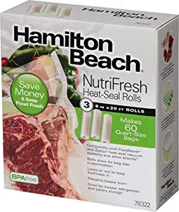 Hamilton Beach 78322 8 in. x 20 ft. Heat Seal Roll - 3 Count