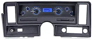 Dakota Digital VHX-69C-NOV-C-B Compatible with 1969-76 Chevy Nova Analog Dash Gauge System Carbon Fiber Blue Backlighting
