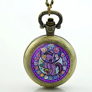 Antique Bronze Vintage Rainbow Dash Necklace My Little P Friendship Is Magic Jewelry New Pocket Watch Necklace