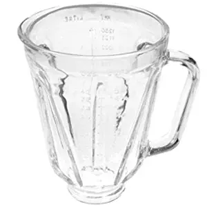 Round Glass Blender Jar Replacement Part, Fits Hamilton Beach blenders,6 Cups