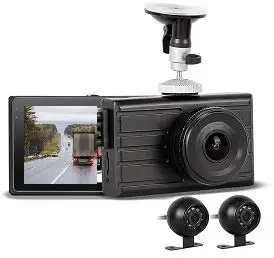 Sykik 3 Channel 1080p Dash Cam for Cars, Trucks and RVs.