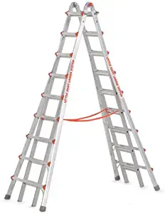 Little Giant Ladders 10110 SkyScraper 300-Pound Duty Rating Adjustable Stepladder, 17-Foot