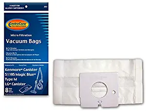 EnviroCare Replacement Vacuum Bags for Kenmore 51195 Magic Blue Canisters 8 Pack
