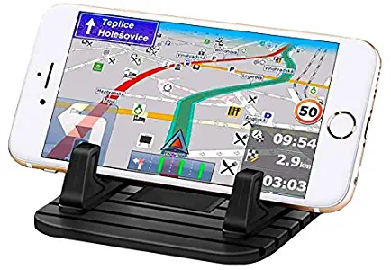 Non-Slip Car Phone Holder, Bysameyee Head-up Display Anti-Slide Car Phone Mount Silicone Phone Car Dashboard Pad Mat Dashboards, Desk Phone Stand Compatible with iPhone, Samsung, Android Smartphone