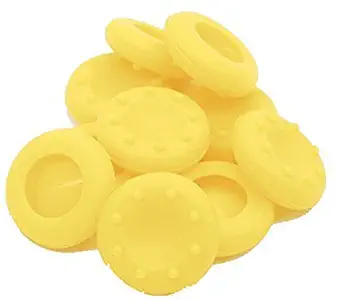 Haoponer 10Pcs Yellow Silicone Analog Controller Thumb Stick Grips Cap Cover for Game Controller PS3 PS4 Xbox 360 Xbox One Game Accessories Replacement Parts