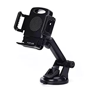 Premium Car Mount Holder Dash Windshield Rotating Strong Grip Suction for iPhone X 10 6S 7 8 Plus - Samsung Galaxy Note 8, S7 S8 S8+ S9 S9+ - Google Pixel 2, XL - Motorola Moto Z Z2 Play Droid, Force