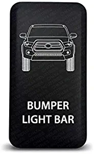 CH4X4 Push Switch for Toyota Tacoma 3rd Gen - Bumper Light Bar Symbol - Green LED