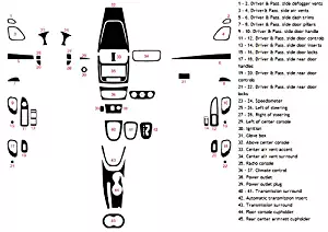 Rdash Dash Kit Decal Trim for Dodge Avenger 2011-2014 - Wood Grain (Burlwood Dark)