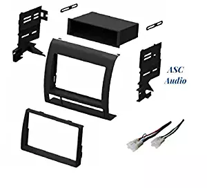 ASC Audio Car Stereo Dash Install Kit and Wire Harness for Installing an Aftermarket Single or Double Din Radio for 2005 2006 2007 2008 2009 2010 2011 Toyota Tacoma - No Factory Premium Amp/JBL