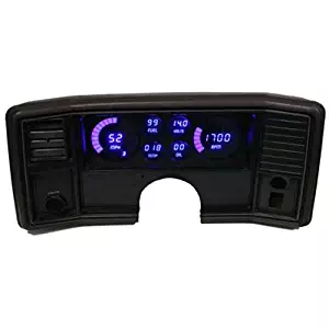 Intellitronix Corp. 1978-1988 Monte Carlo/El Camino LED Digital Dash Replacement Panel (Blue)