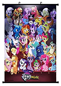 Tina Art My Little Pony Movie Adventure 36 x 24 inches Fabric Friendship is Magic Wall Poster with Frame and Hanger