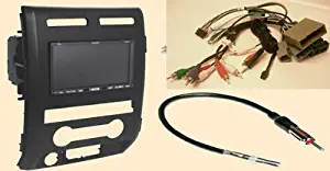 Radio Stereo Install Dash Kit (single and double din) + Steering control wiring + canbus wire harness + antenna adapter for Ford F Series XLT - Platnium Pickup without Navigation F150 (09-2012), f250 (2008-12), F350 (08 09 10 11 12), F450 (2008 2009 2010 2011 2012)