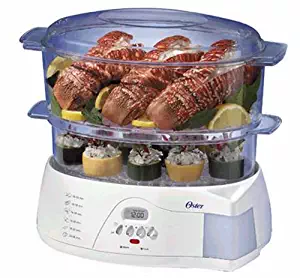 Oster 5712 Electronic 2-Tier 6.1-Quart Food Steamer, White