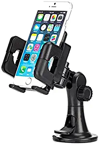 Car Mount Dash Windshield Holder Cradle Swivel Dock Compatible with Samsung Galaxy A10e - Galaxy A20 - Galaxy A50 - Galaxy A6 - Galaxy A9 - Galaxy Alpha - Galaxy Fold - Galaxy Grand Prime