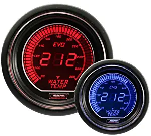 Water Temperature Gauge- Electrical Red/blue EVO Series 52mm (2 1/16")