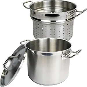 Winware Stainless 8 Quart Steamer/Pasta Cooker with Cover