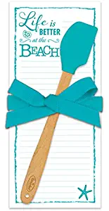 Brownlow Gifts Companions Magnetic List Pad and Spatula Set, Better At The Beach