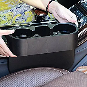 ROSY007 Drink Holder coffee Console Side Pocket with pen hole,Auto Front Seat Organizer Car Console and Seat Gap Cup/Mobile Phone Holder Storage Pocket Box Cage coffe catcher for car