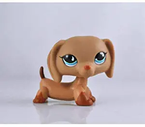 Littlest pet Shop Collection LPS#28 Figure Brown Dachshund Puppy Dog