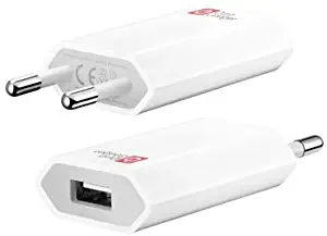 DURAGADGET Lightweight & Slimline European Travel Charger with 2-Pin EU Plug - Suitable for Use with The BLU Dash JR D141