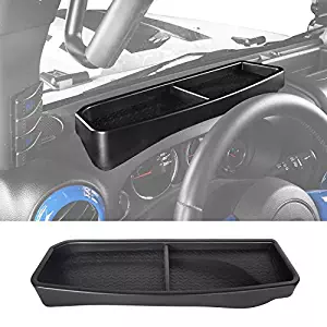 Hooke Road Dashboard Dash Phone Key Storage Box Console Tray for 2011-2018 Jeep Wrangler JK