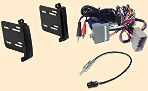 Radio Stereo Install Double Din Dash Kit + Steering control wiring + canbus wire harness + antenna adapter for a Dodge Durango 2011 2012 2013 and Jeep Grand Cherokee (11 12 13)