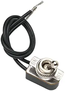 Gardner Bender GSW-125Electrical Toggle Switch, SPST, ON-OFF,6 A/125V AC, 6 inch Wire Terminal