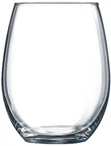 Luminarc Perfection Stemless Wine Glass (Set of 12), 15 oz, Clear - N0056