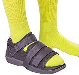 BraceAbility Post-op Shoe for Broken Foot or Toe | Medical/Surgical Walking Shoe Cast Boot, Stress Fracture Brace & Orthopedic Sandal with Hard Sole (Large - Female)