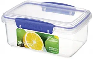  Sistema 1600 Klip It Collection Rectangle Food Storage Container, 33.8 Ounce