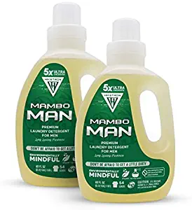 Hiketron 5X Ultra Concentrated, Long Lasting Scented Liquid Laundry Detergent for Men, Mambo Man - 2 Pack (80 fl oz, 108 Loads)